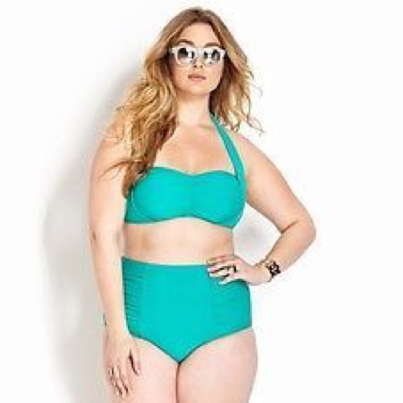Forever 21 plus bikini bottom in jade BNWT - Picture 1 of 2