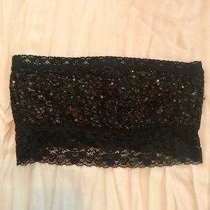 Intimately Free People black/gold bandeau top