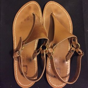 Brown leather sandals