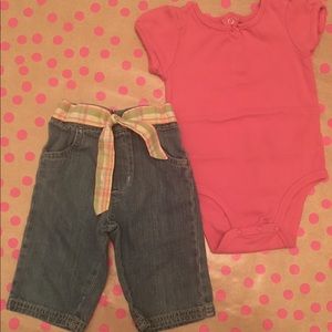 Jeans and onesie