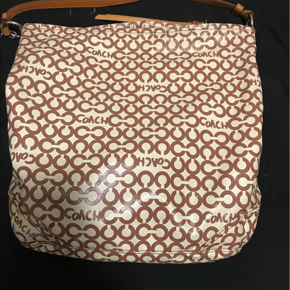 Authentic Coach purse brown/tan.
