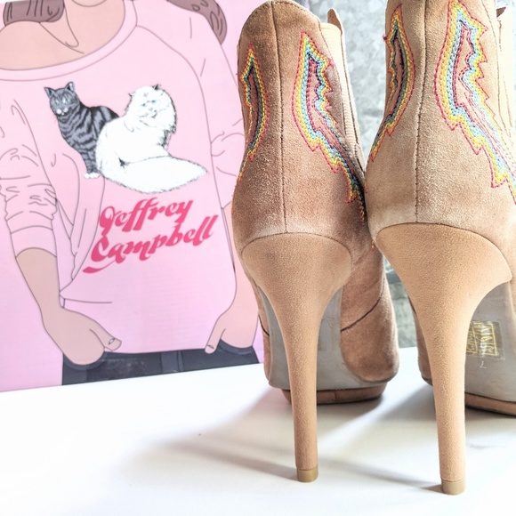 Jeffrey Campbell • embroidered sued boots - Picture 3 of 7