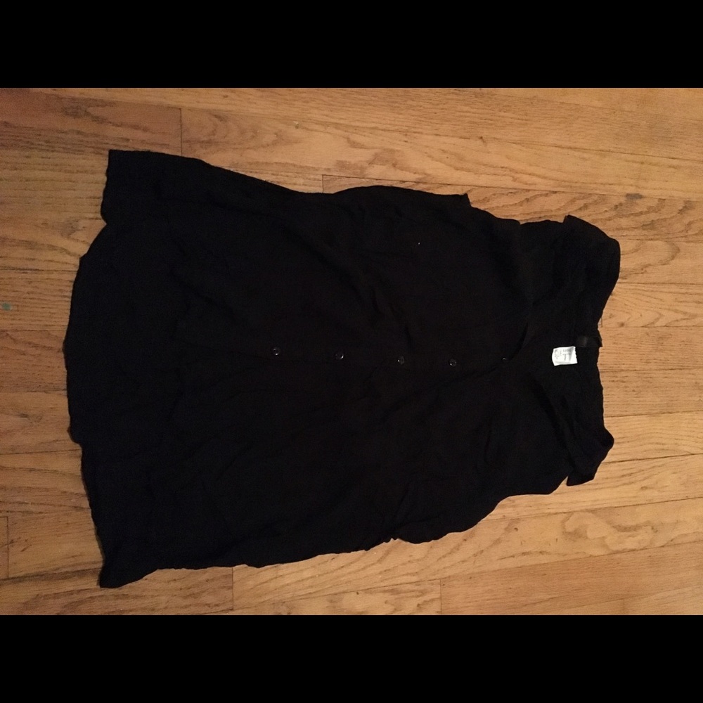 Black Button Down Tank