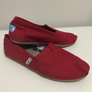 TOMS Red slip-ons