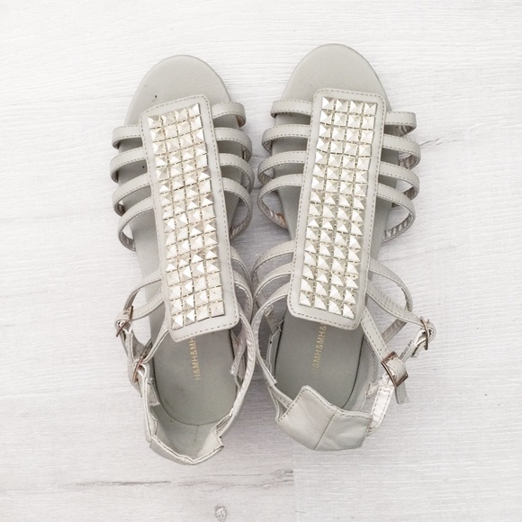 Gray Studded Sandals - Picture 2 of 7