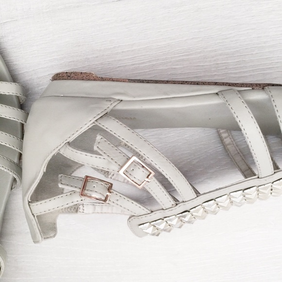 Gray Studded Sandals - Picture 4 of 7