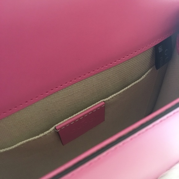 ❌ Authentic Gucci Marmont Pink Shoulder Chain Bag - Picture 5 of 8