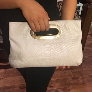 Matte python clutch