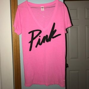 Victoria's Secret PINK neon tee shirt