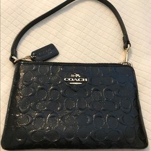 Coach zip wristlet pouch