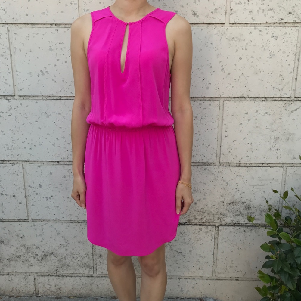 RORY BECA pink / fuchsia sleeveless silk dress