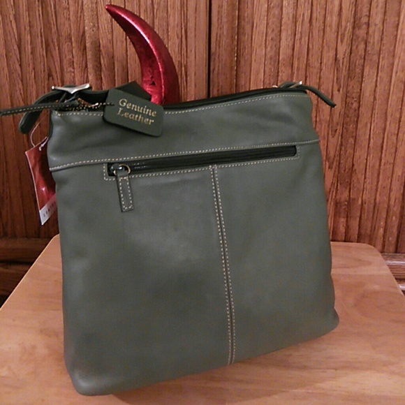 ππ LEATHER SHOULDER BAG NWT - Picture 3 of 8