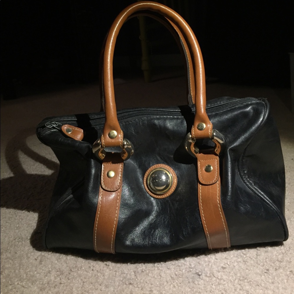 Black brown handbag