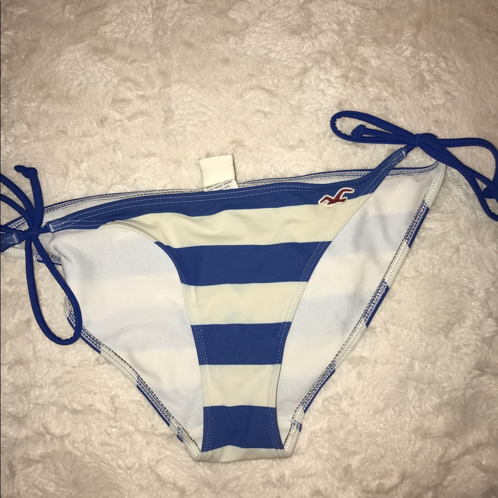 Blue & white striped bikini bottoms perf for 4th!