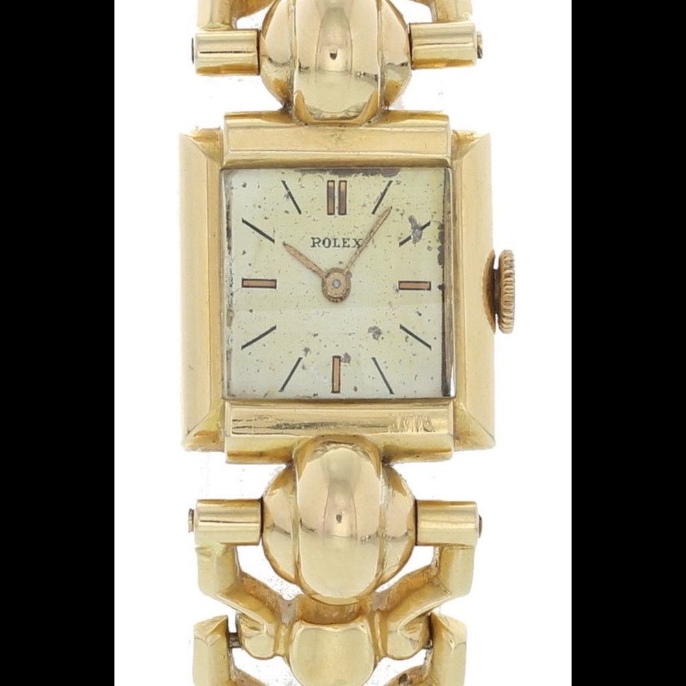 18K gold silver  Dial manual vintage 18mm women's
