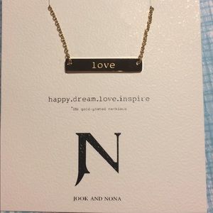Jook and Nona " love " Tag Necklace - Fabfitfun