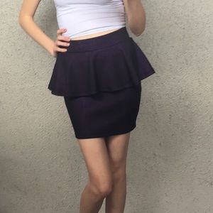 Dark purple peplum skirt