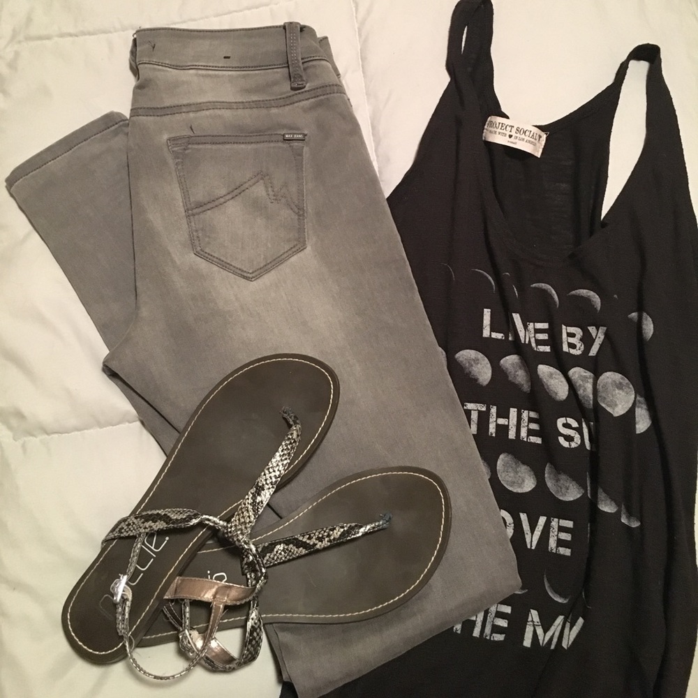 Gray Jegging Skinny Jeans