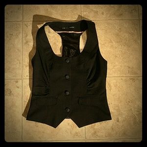 Black button up vest
