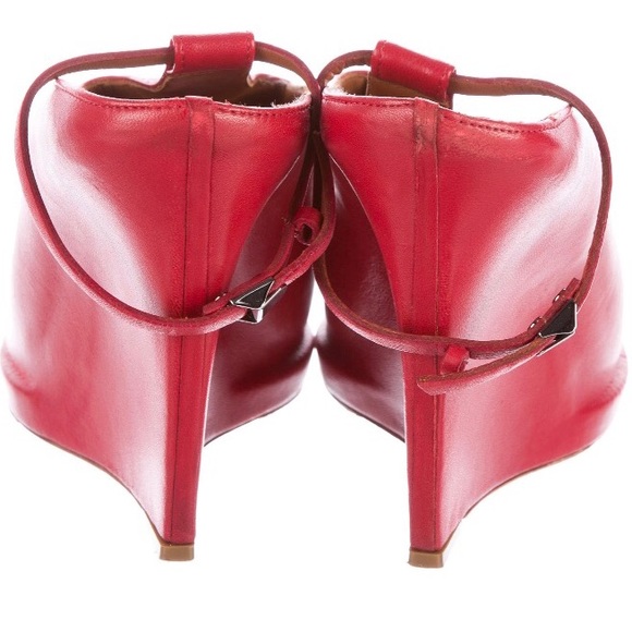 Authentic Givenchy Peep-Toe Wedge Booties