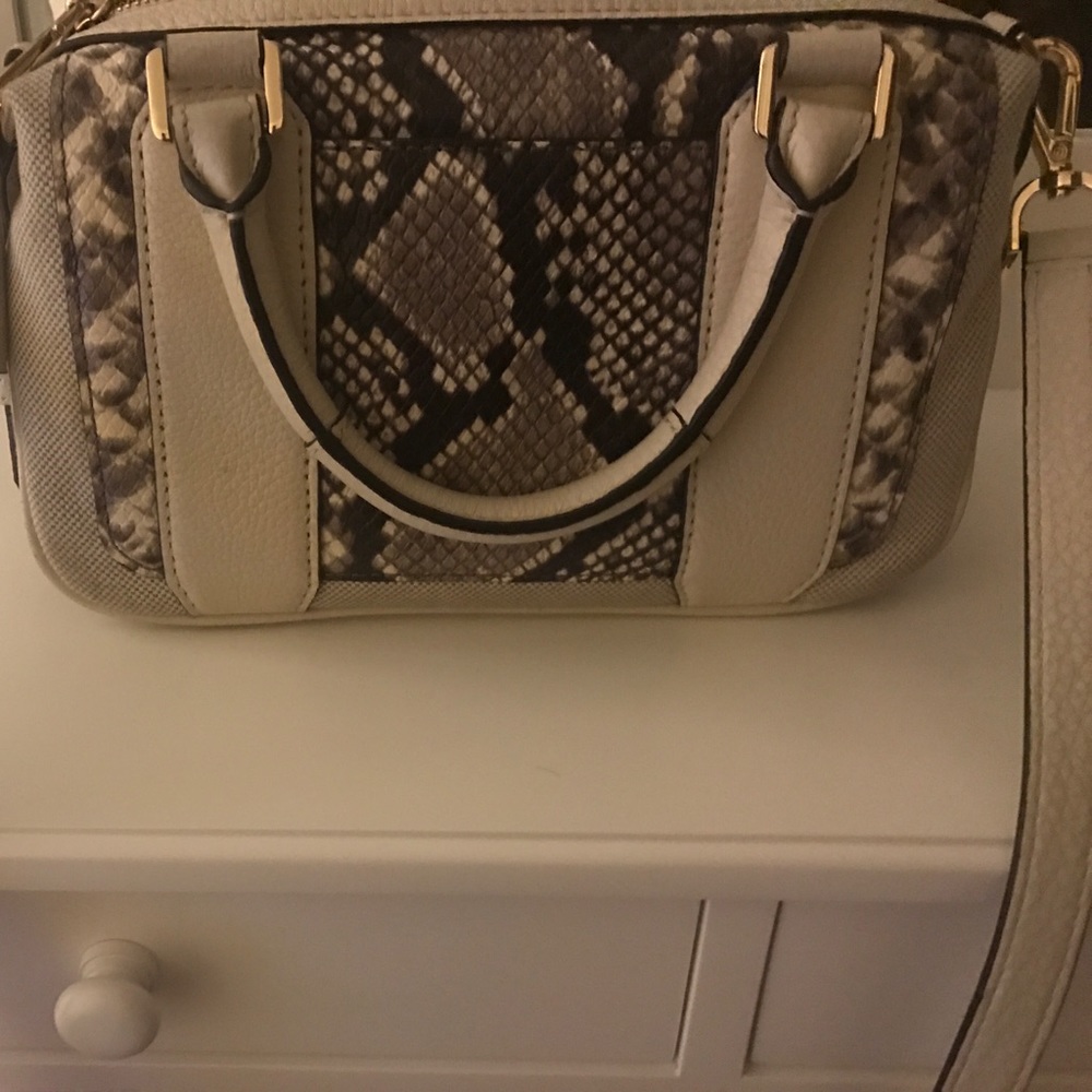 Michael Kors Julia small embossed python satchel