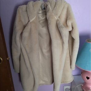 Brandy Melville Original hooded Fur Coat.