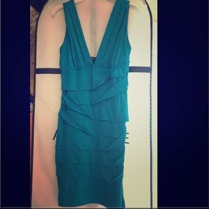 Teal party dress