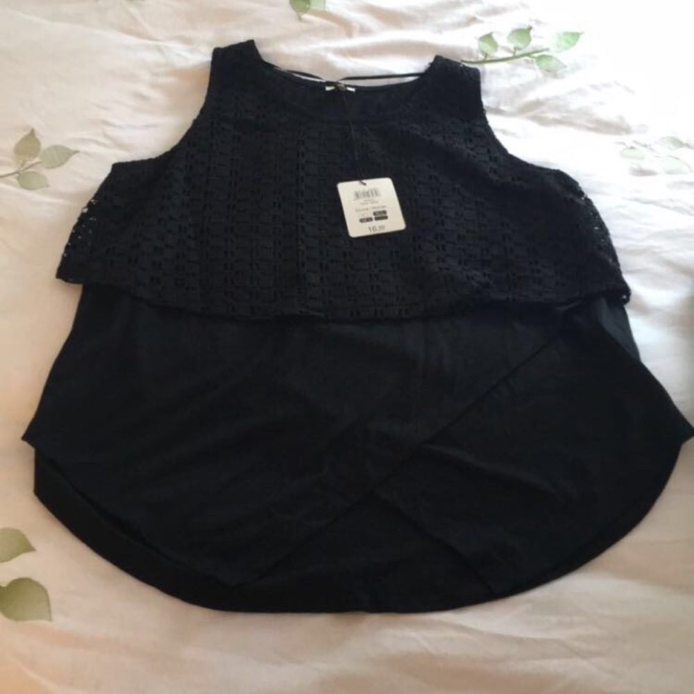 Italian Black Sleeveless Shirt