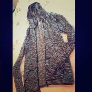 Black and White Athletic Zip-Up