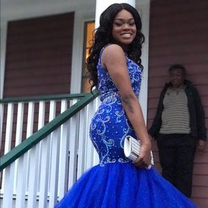 Royal Blue Formal or Prom Gown - Gently Used