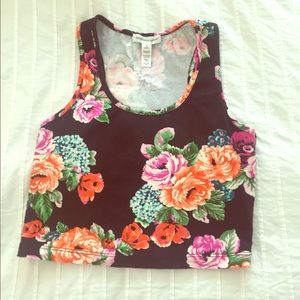 Floral tank crop top