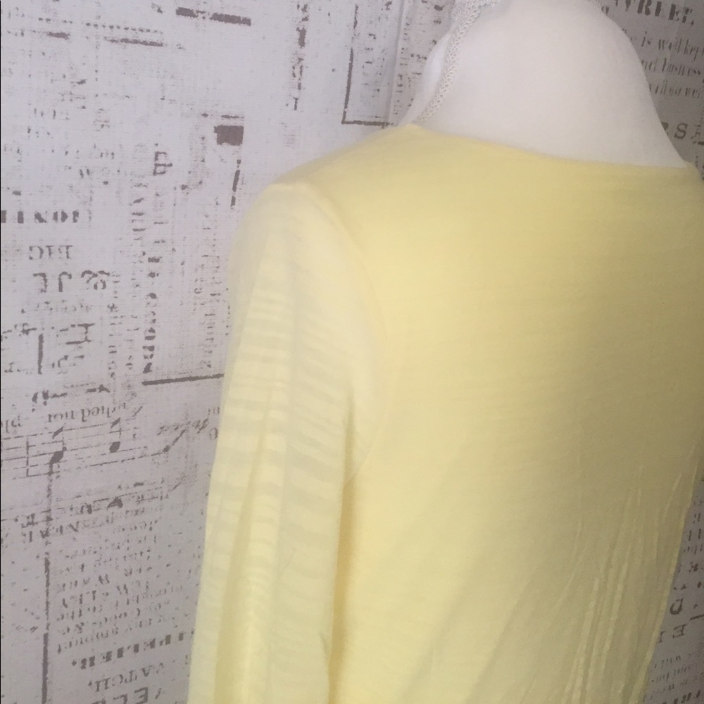 Croft & Barrow Yellow Slub-Style Top