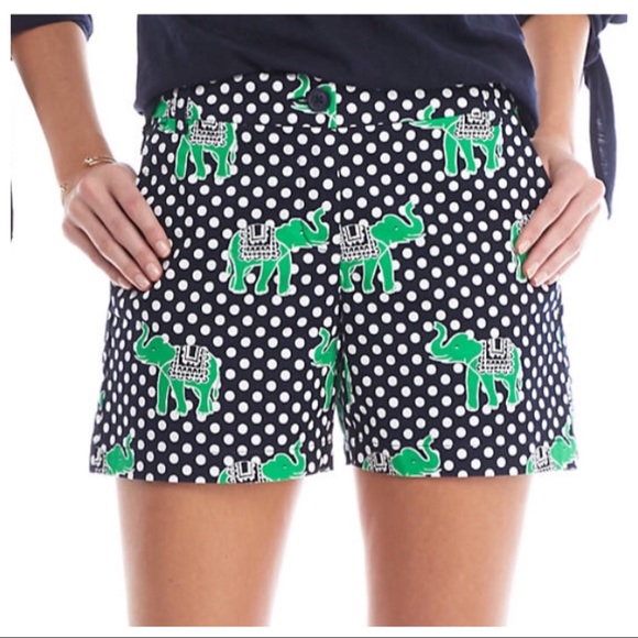 NWT Polka Dot Elephant Shorts Navy White Green - Picture 5 of 7