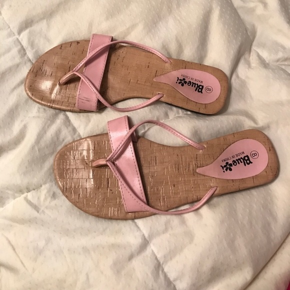 Cork printed and pink sandal flip flops - Picture 3 of 3