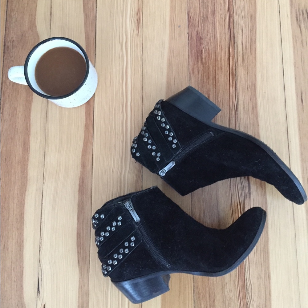 Sam Edelman black suede ankle booties