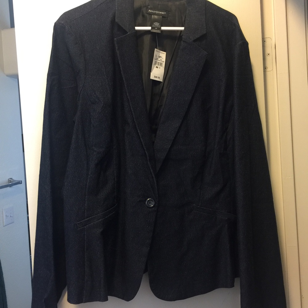 Ashley Stewart 26w Denim Blazer