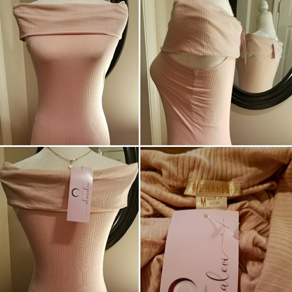 OFF SHOULDER BODY CLING DRESS - Picture 6 of 6