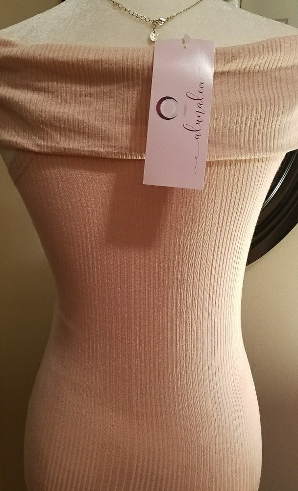 OFF SHOULDER BODY CLING DRESS - Picture 5 of 6