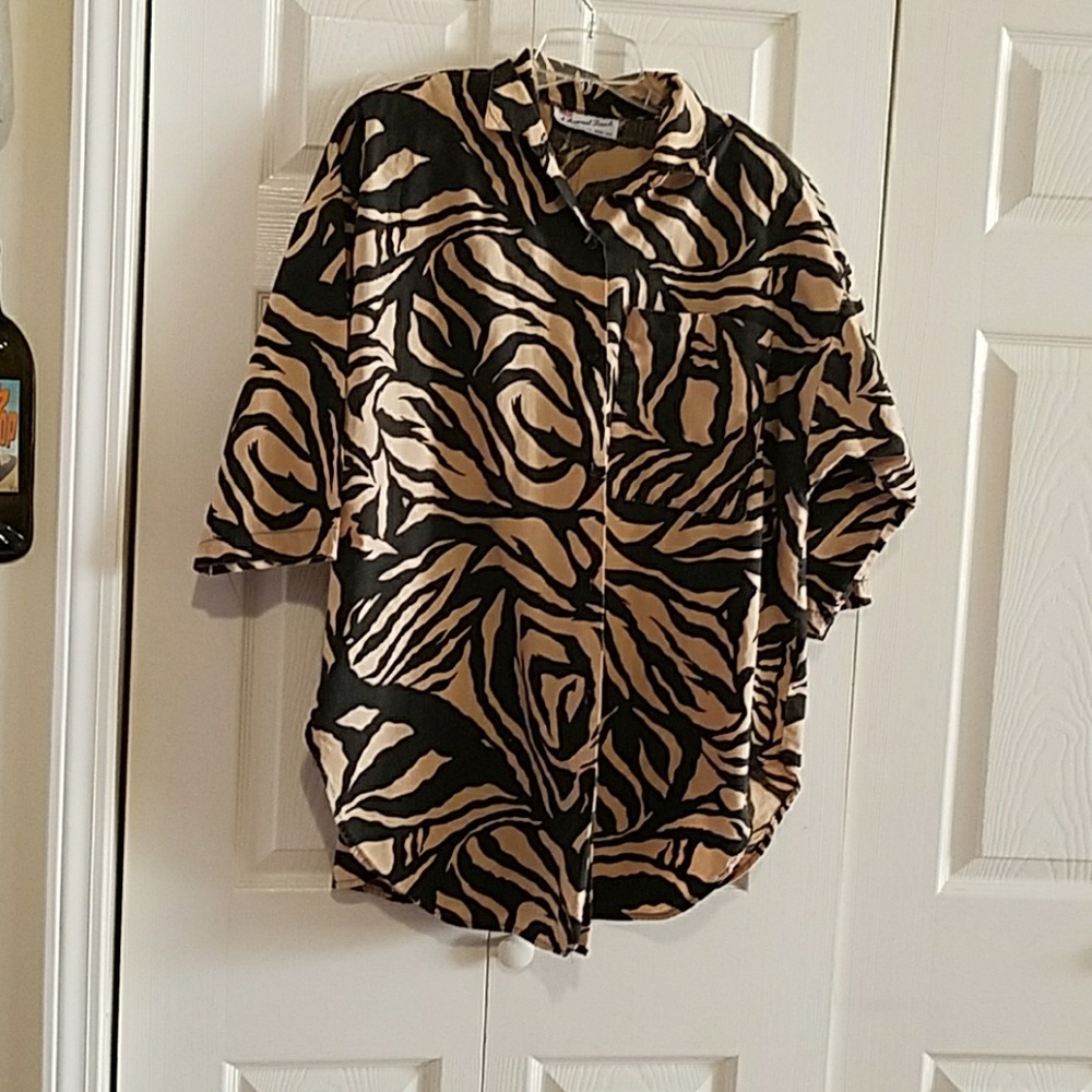 Blk/ cream Blouse