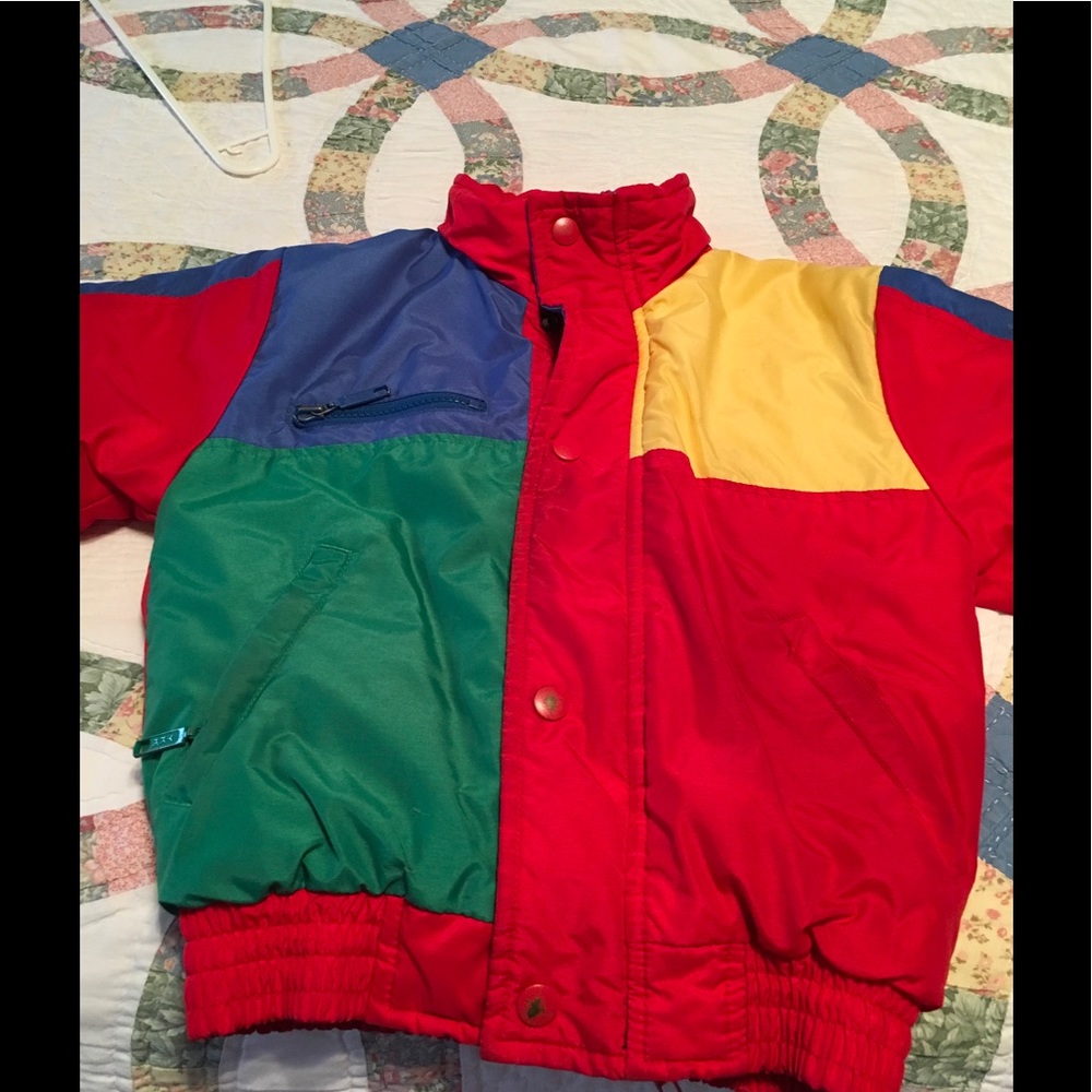 Lands End Color Block Jacket
