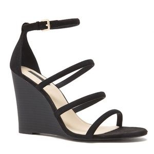 Forever21 strappy ankle wedge heel