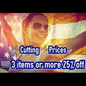 JULY SALE.  3 items 25%
