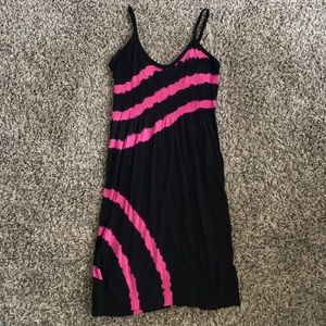 Pink and Black Swim Cover Up dress