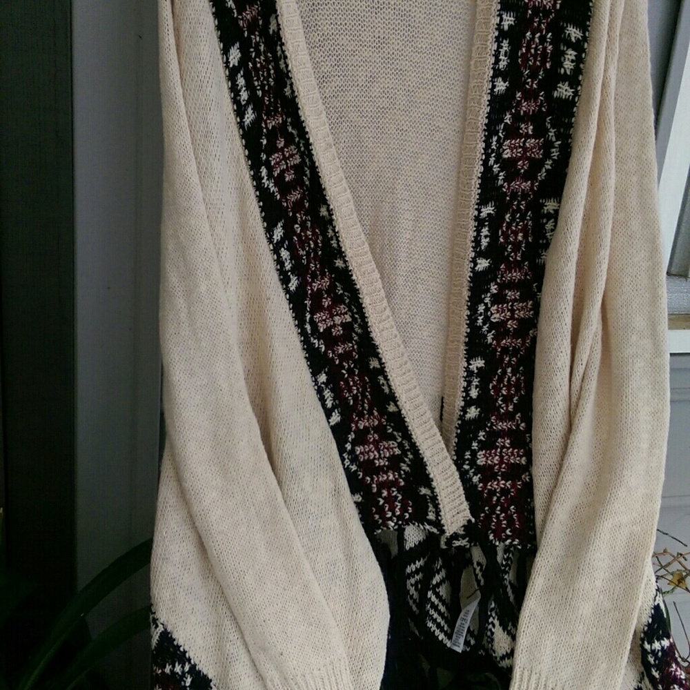 Fringe native design sweater