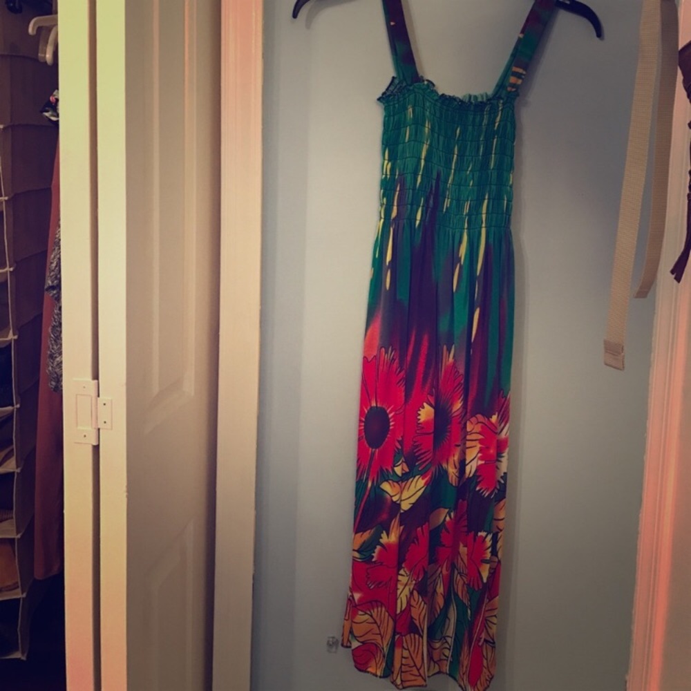 Green Sunflower Dress