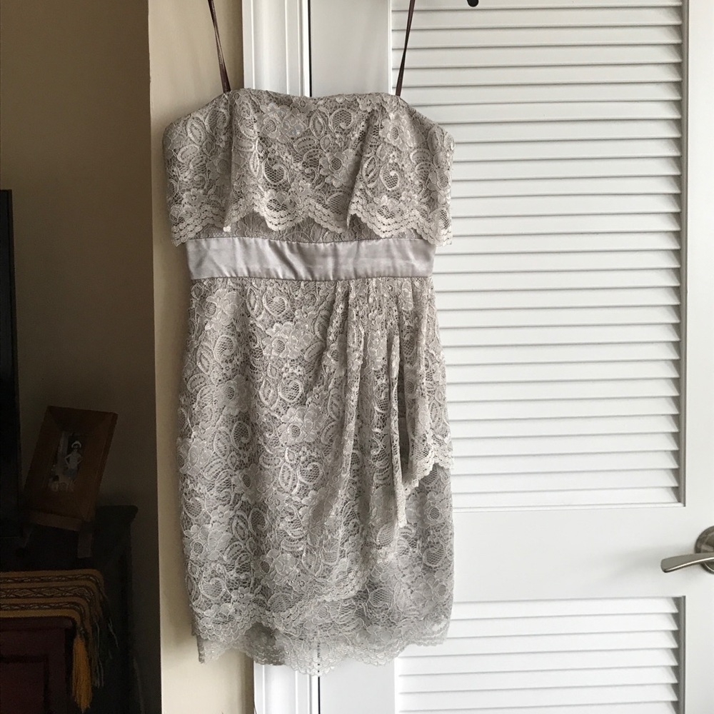 Laundry Dress light grey color