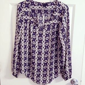 New Lucky brand top navy cream Medium