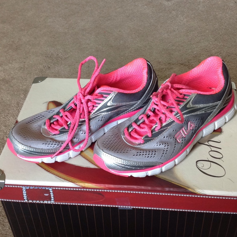 Pink & Silver Running Shoes