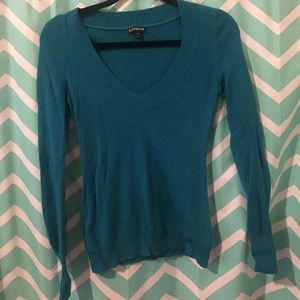 Teal V neck sweater
