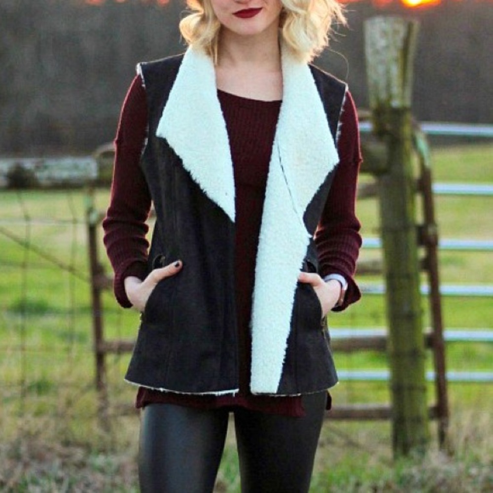 Faux Fur Black Vest